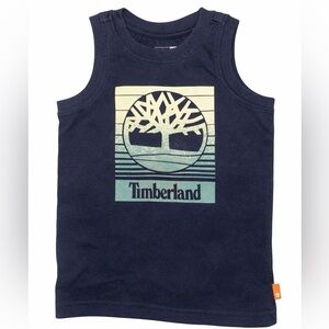 Timberland Kids Tank Top Size 4T Navy Blue Logo Shirt